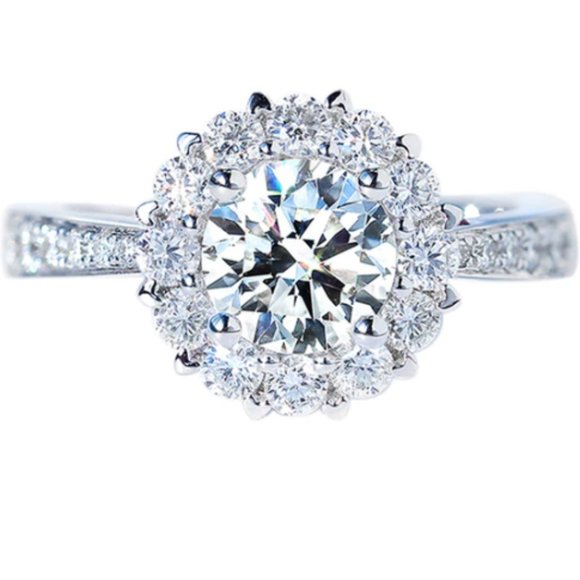 Diamond Cocktail Ring from Nordstrom CZ & Sterling Silver SZ 7 - NEW! - Picture 1 of 7